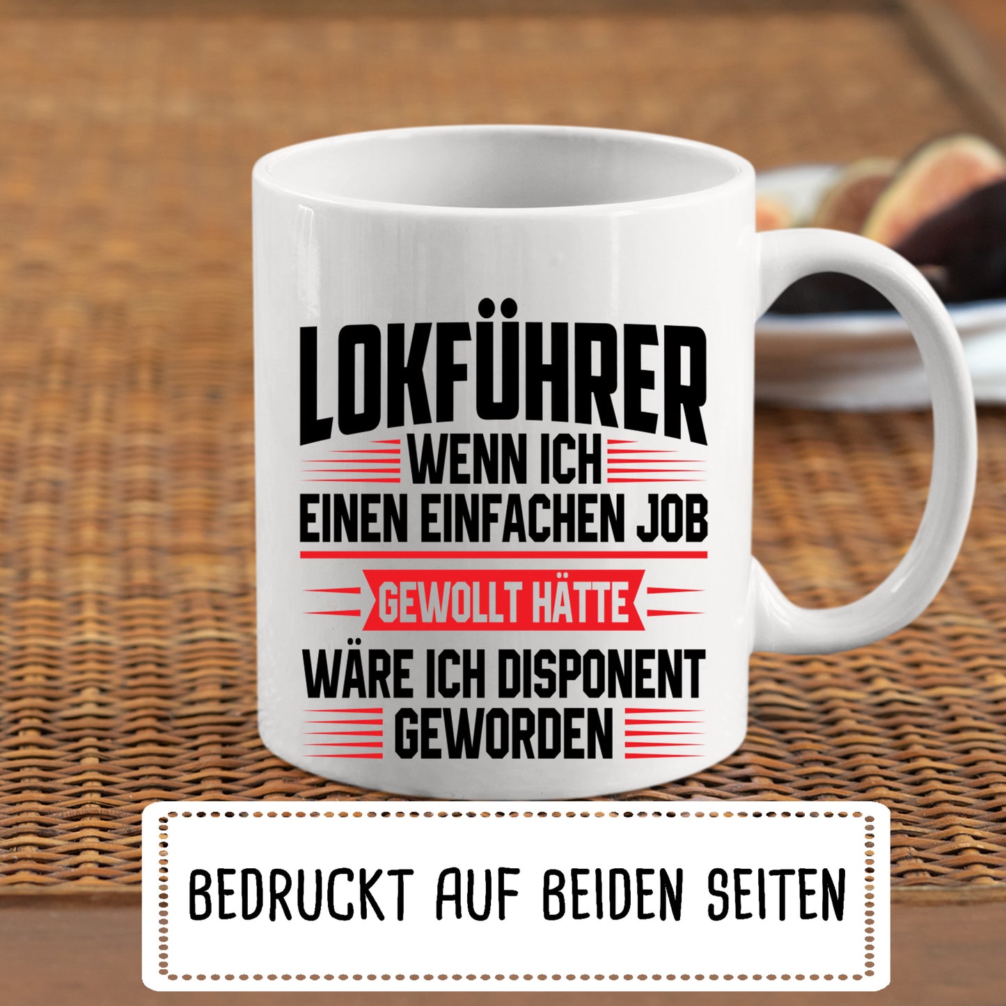 Eisenbahner Tasse | Lokführer nenn ich einen einfachen Job |