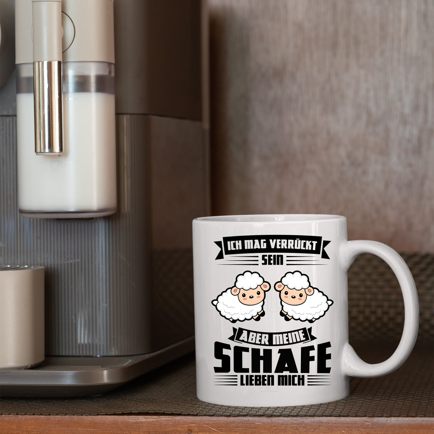 Schafe Tasse | ich mag verrückt sein aber meine Schafe lieben mich |