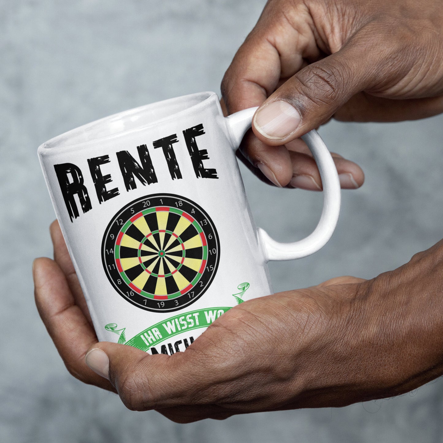 Dart Tasse | Dart ihr wisst wo ihr mich findet | Dartspieler Ruhestand Rentner