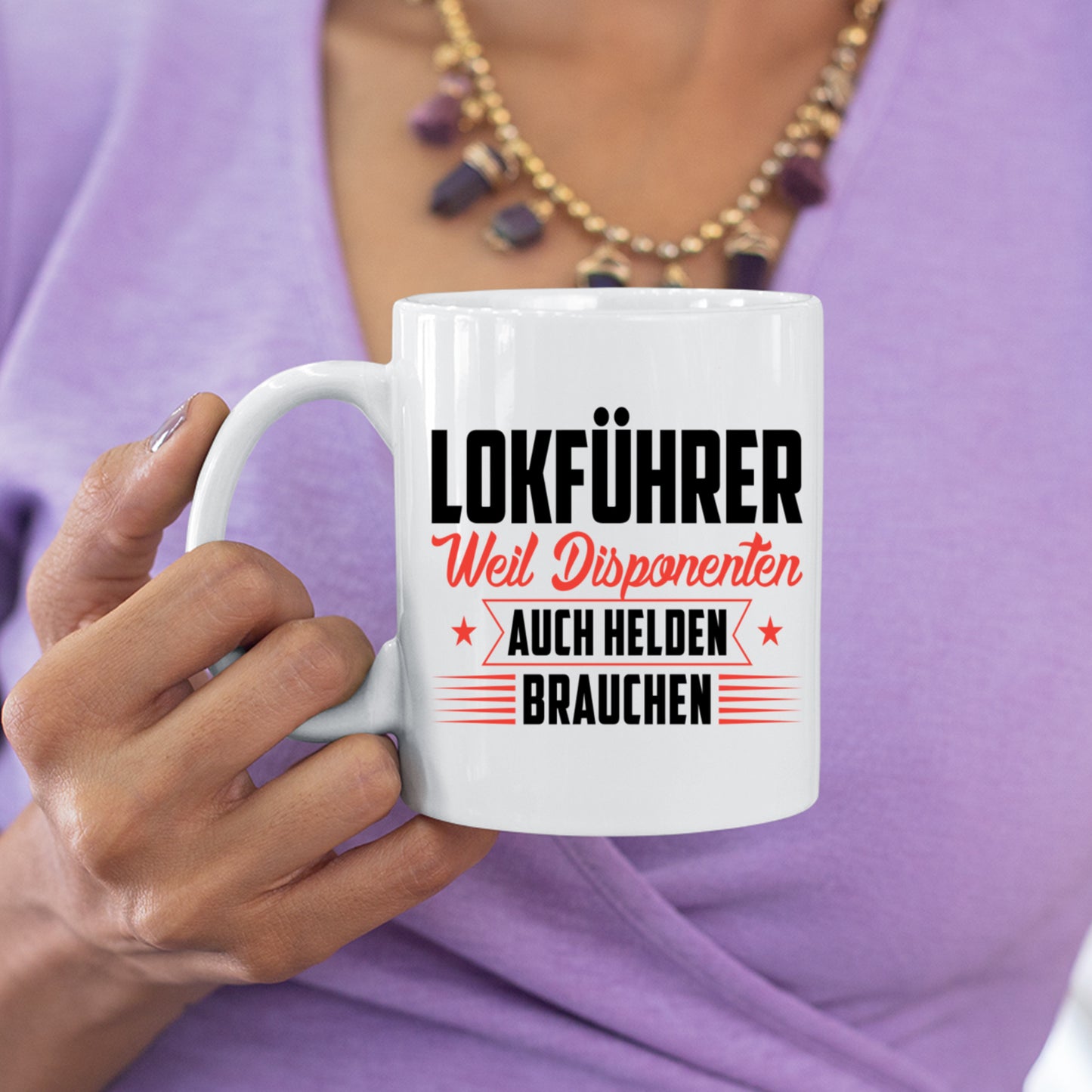 Eisenbahner Tasse | Lokführer weil disponenten auch Helden brauchen |
