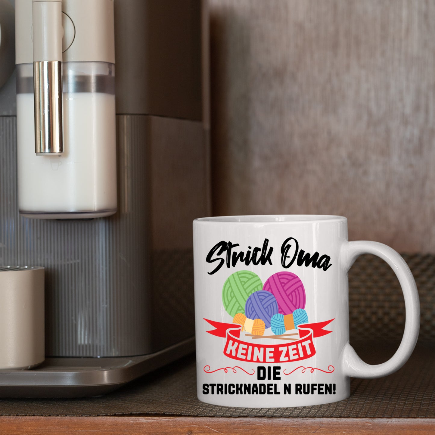 Strick Tasse | strick Oma keine Zeit die stricknadel rufen!|