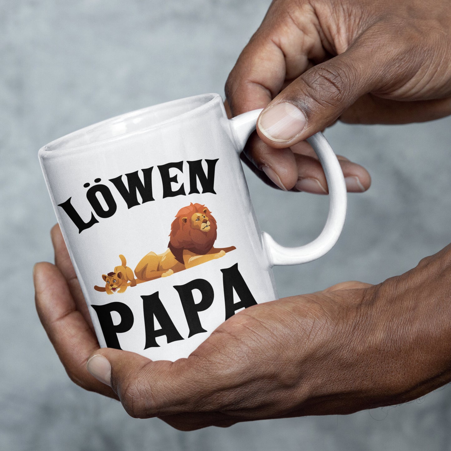 Löwen Papa Tasse Papa Geschenk Vater Tasse Löwen Vater