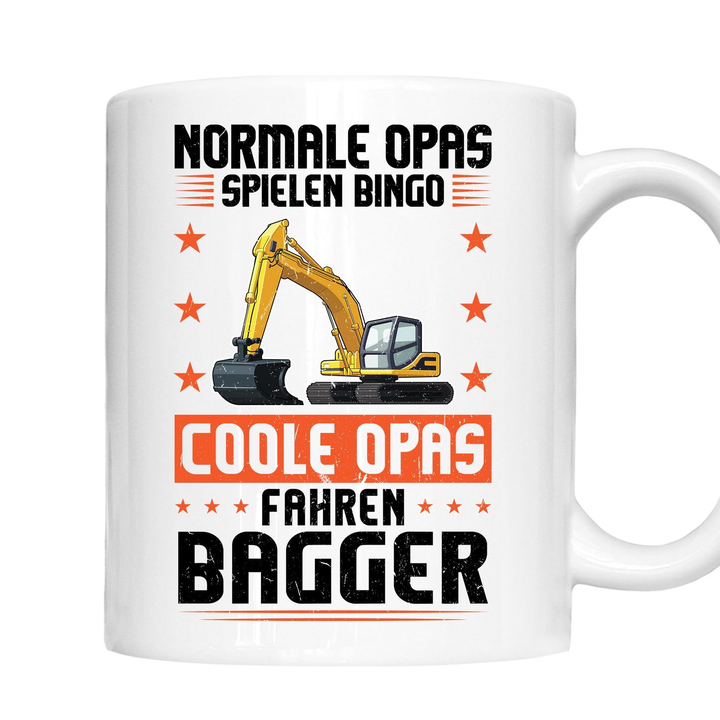 Bagger Tasse | normale Opas spielen Bingo coole Opas fahren Bagger |