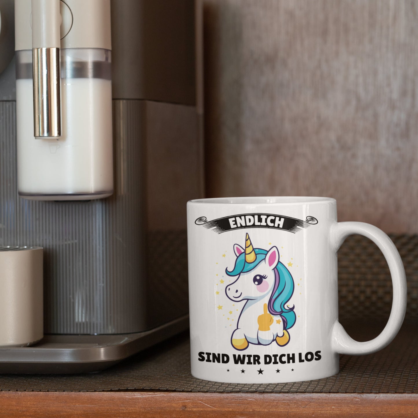 Kollegin Tasse | endlich sind wir dich los Jobwechsel Abschiedsgeschenk