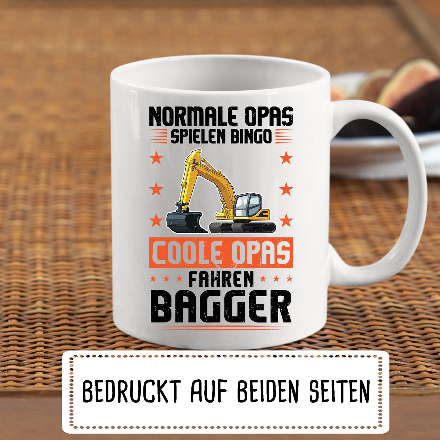 Bagger Tasse | normale Opas spielen Bingo coole Opas fahren Bagger |