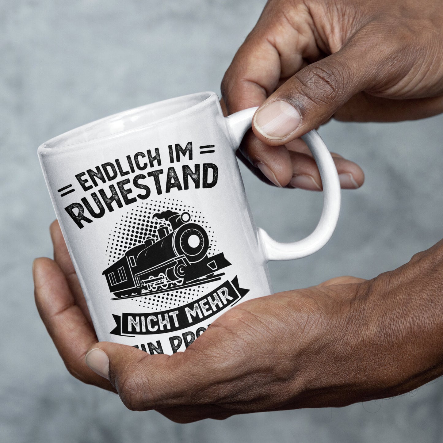Modelleisenbahn Tasse | endlich im Ruhestand nicht mehr mein Problem