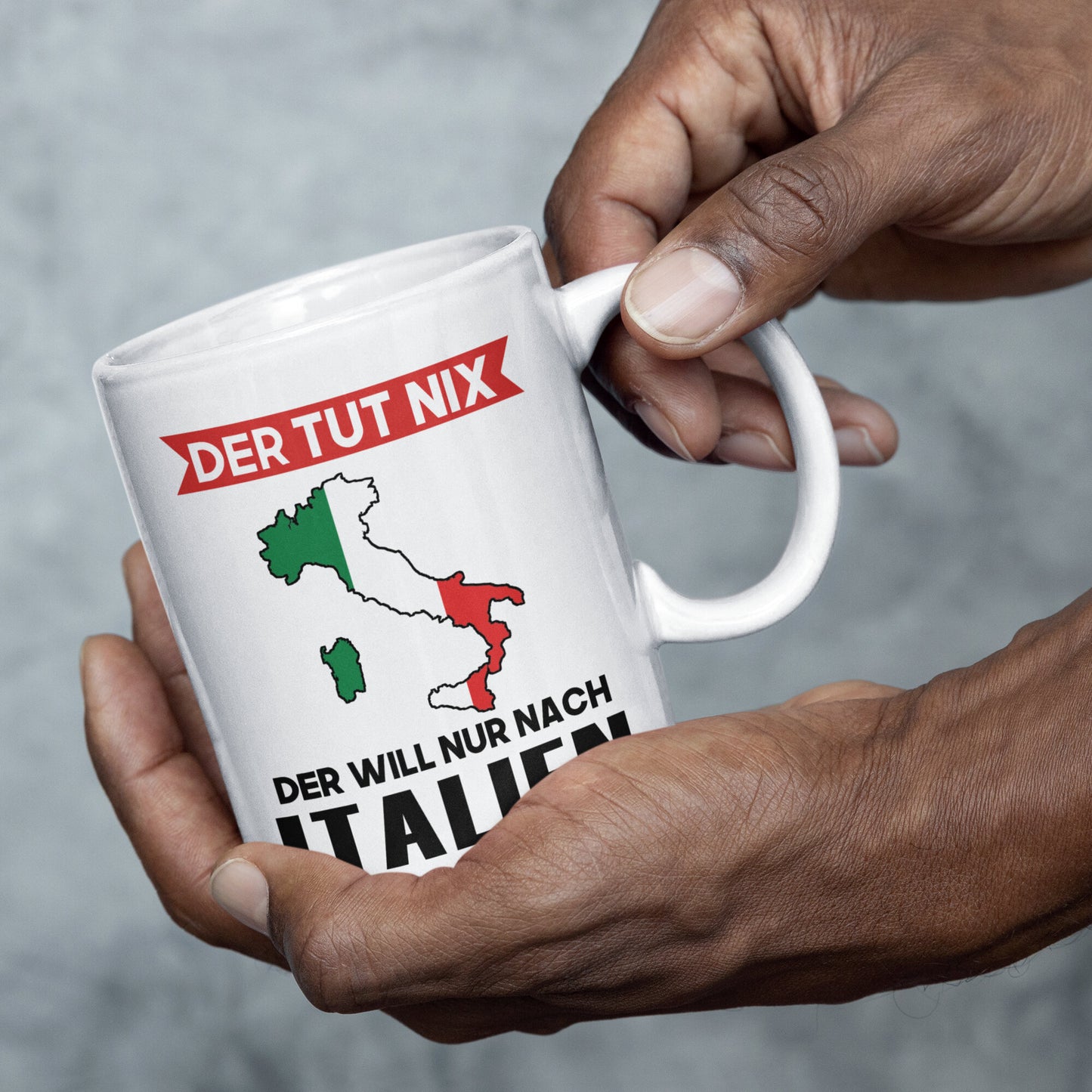 Italien Tasse Italienisches Geschenk Italienischen Flaggeder tut nix