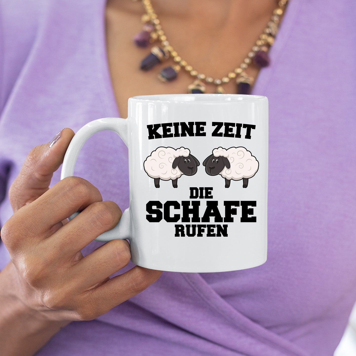 Schafe Tasse | keine Zeit die Schafe rufen |