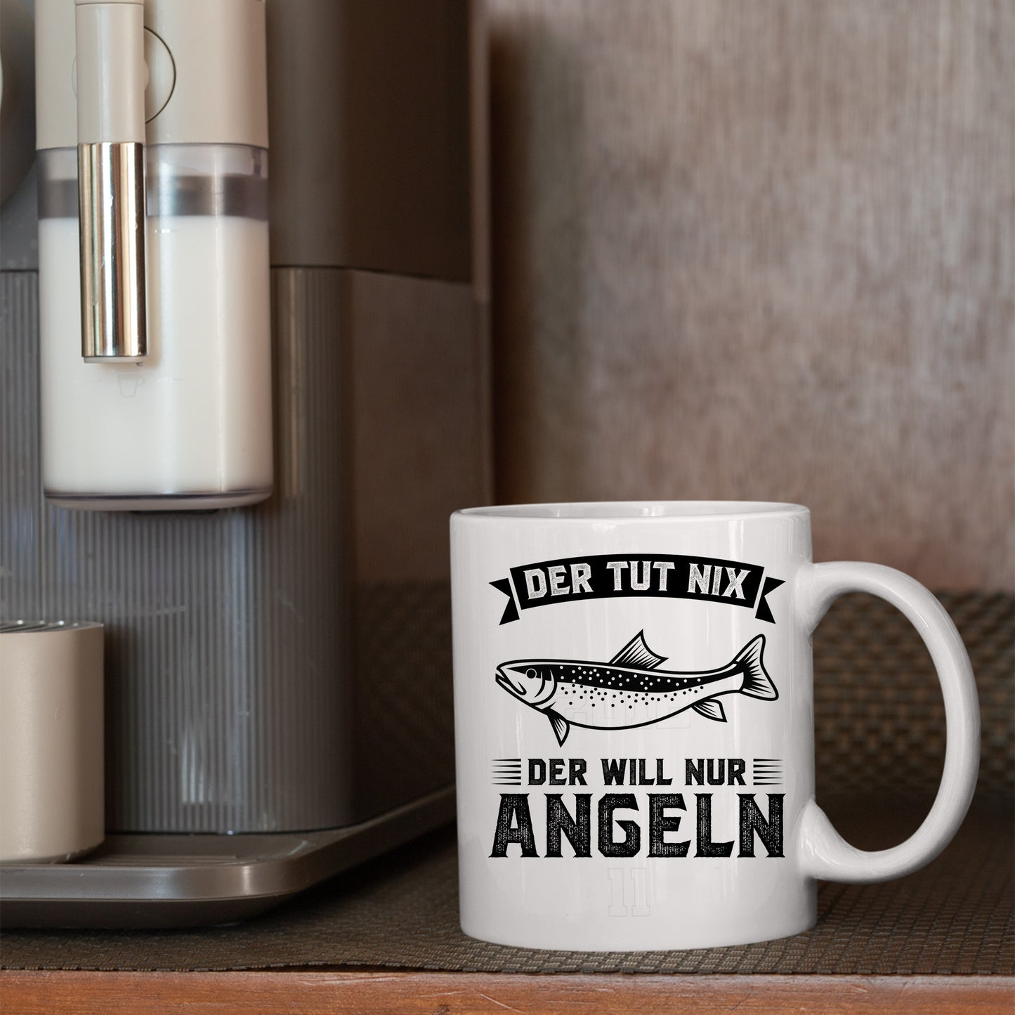 Angeln Tasse | der tut nix der will nur Angeln |