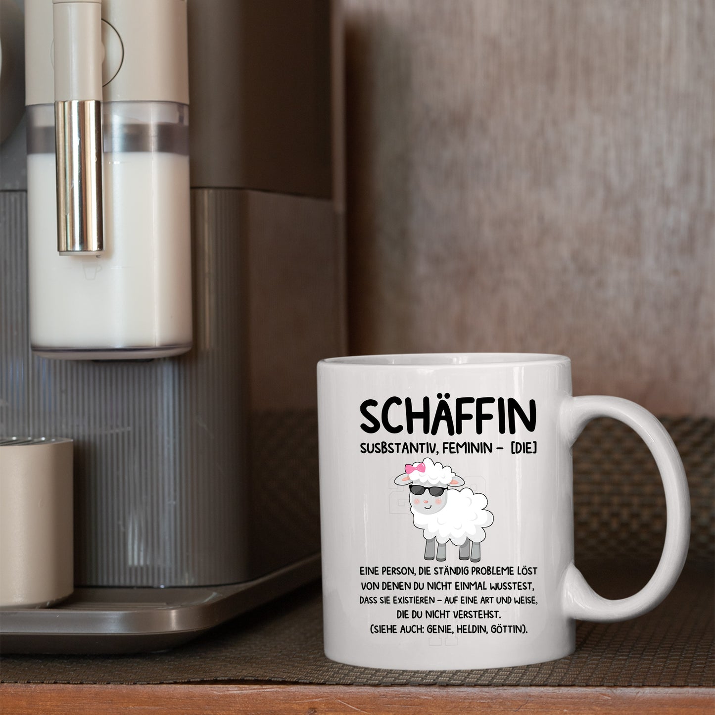 Schäffin Tasse | Schäffin eine Person, die ständig Probleme löst von denen du nicht wusstest |