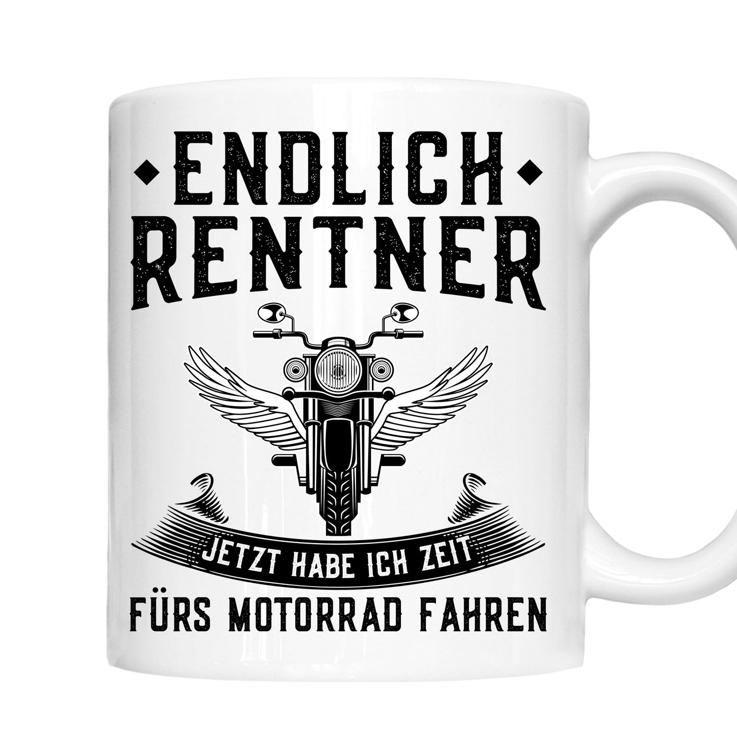 Rentner Tasse | endlich Rentner etzt habe ich Zeit fürs Motorrad fahren |