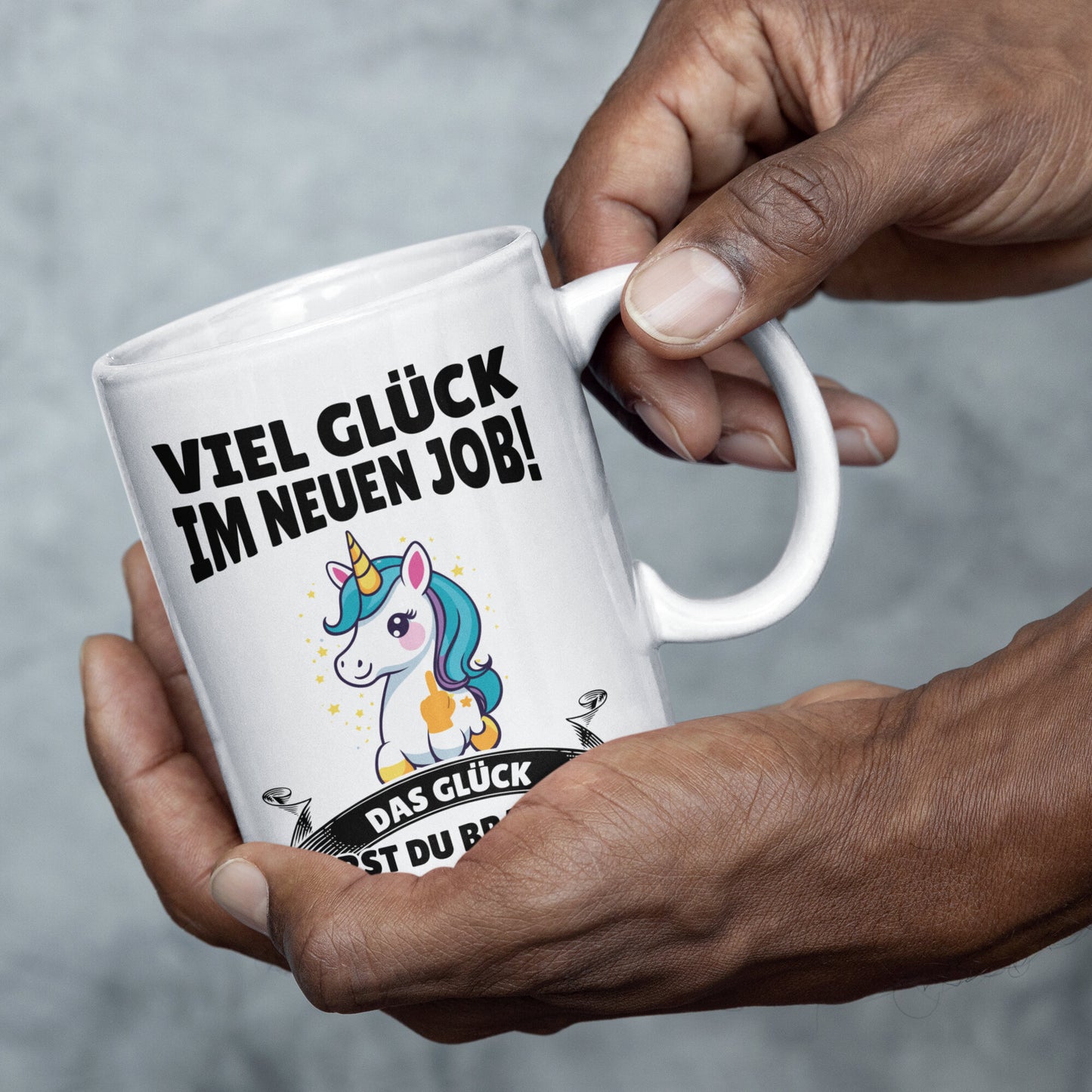 Kollegin Tasse | viel Glück im neuen Job! Jobwechsel Abschiedsgeschenk