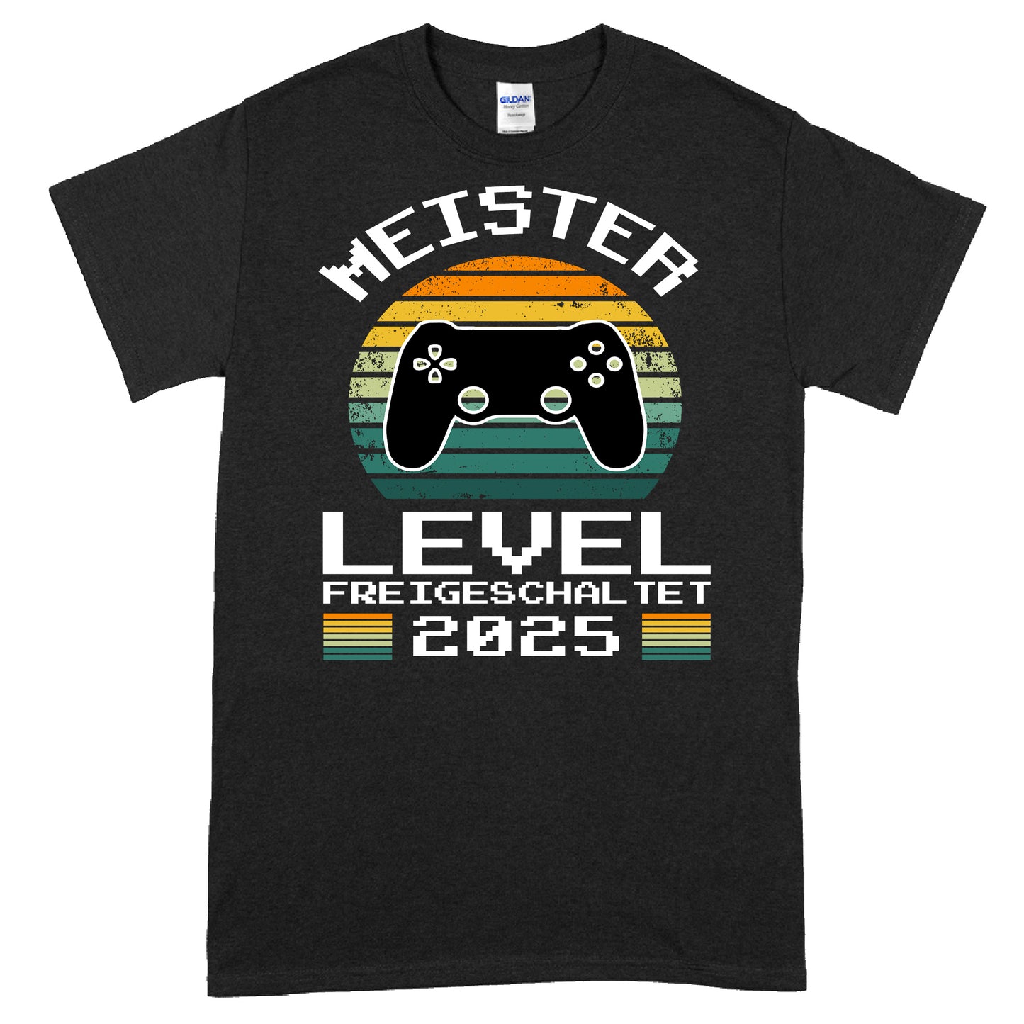 Meister Shirt mit der Aufschrift "Level freigeschaltet 2025 Meisterbrief"