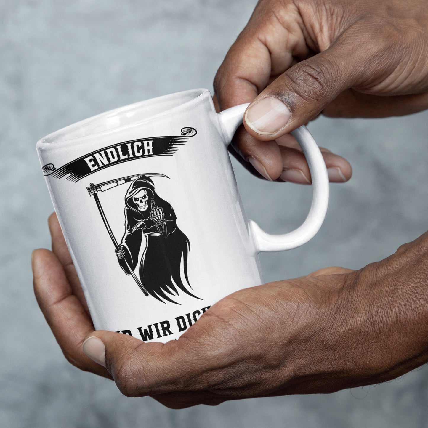 Kollegin Tasse endlich sind wir dich los | Kollegenabschied Jobwechsel