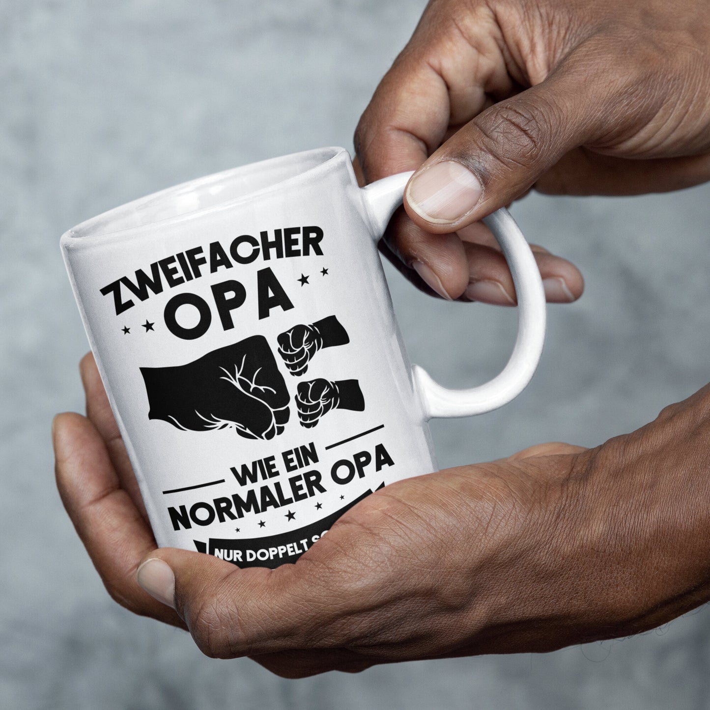 Opa Tasse | Zweifacher Opa wie ein normaler Opa