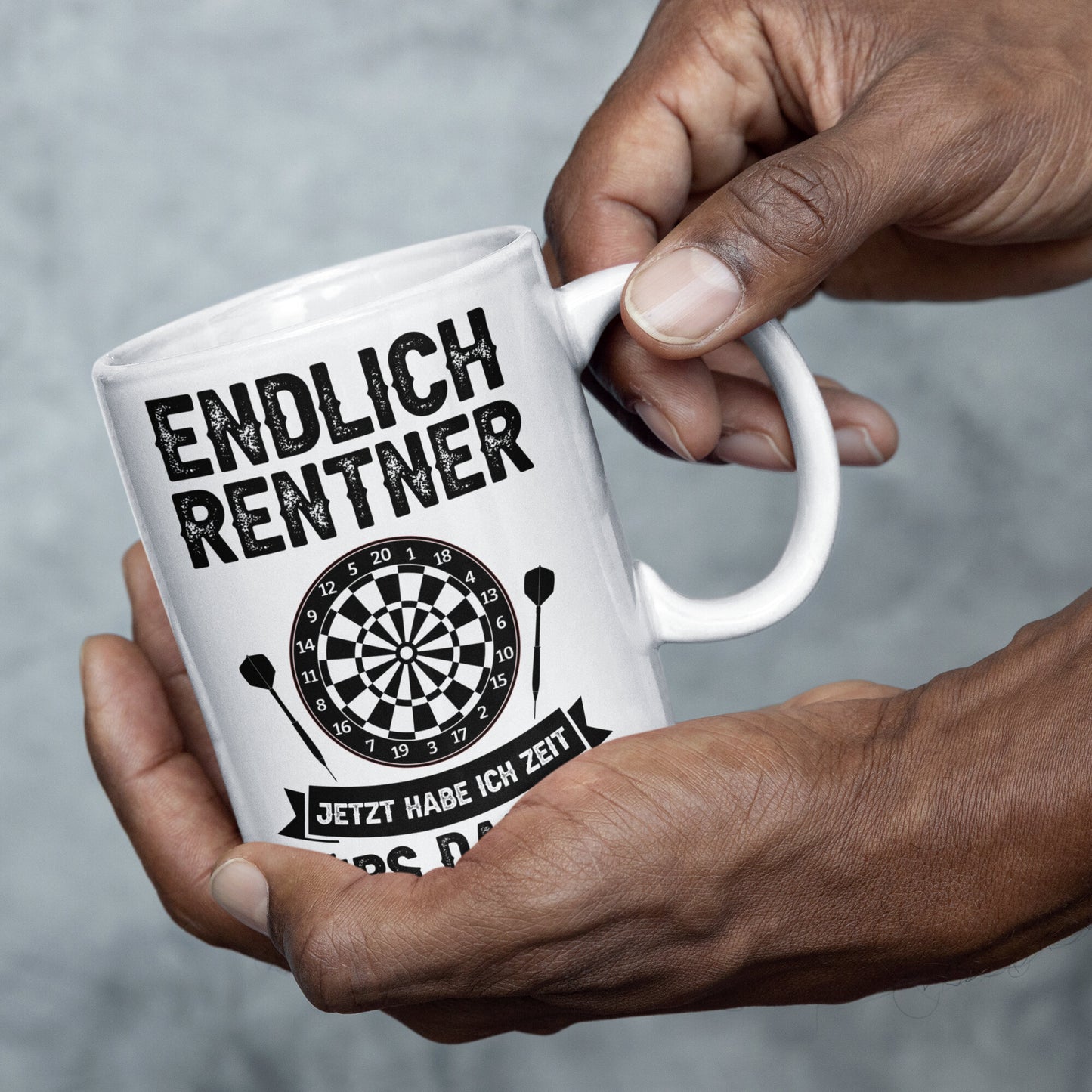 Dart Tasse | Endlich Rentner jetzt habe ich Zeit fürs Darten | Dartspieler Ruhestand Rentner