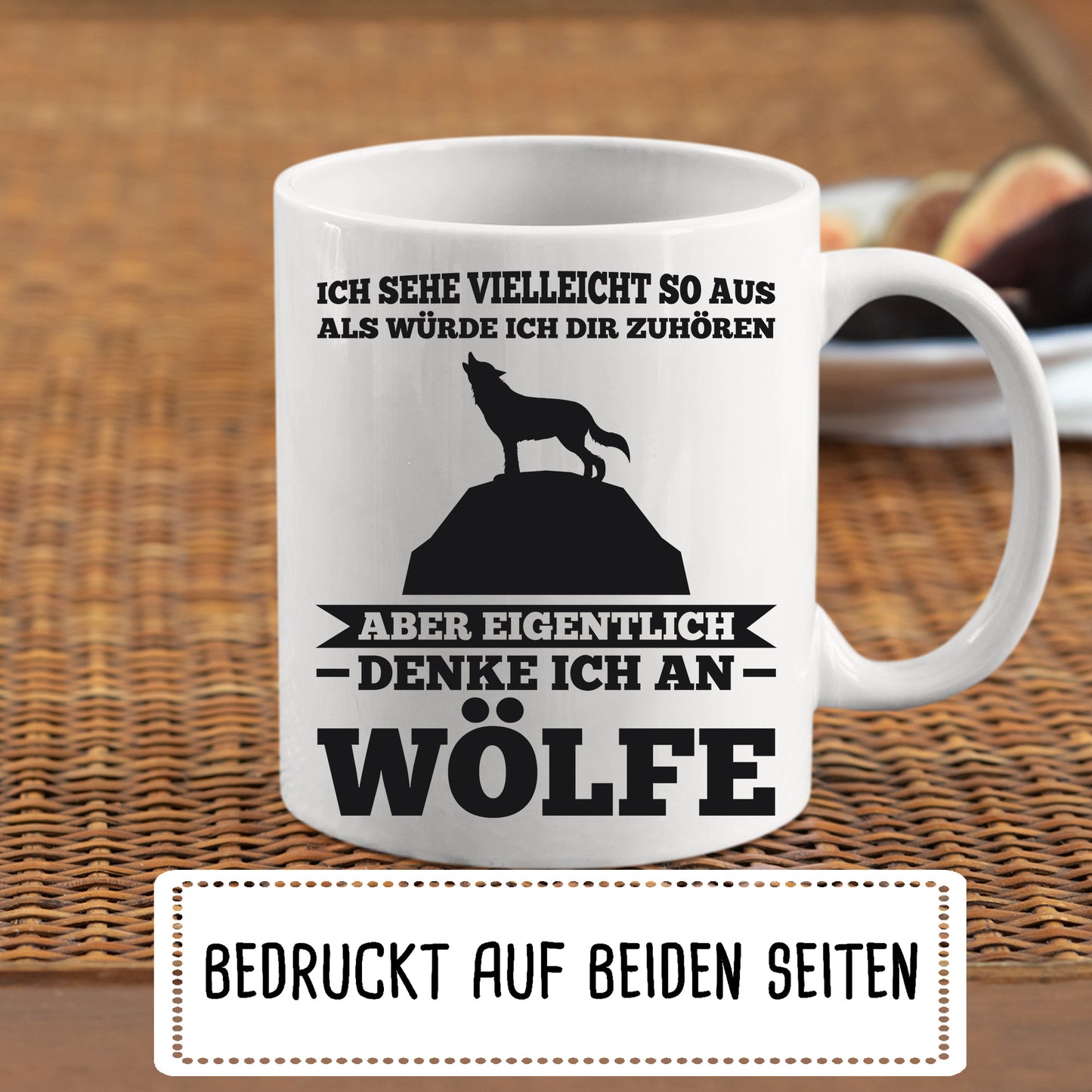 Wölfe Tasse | denke ich an Wölfe |