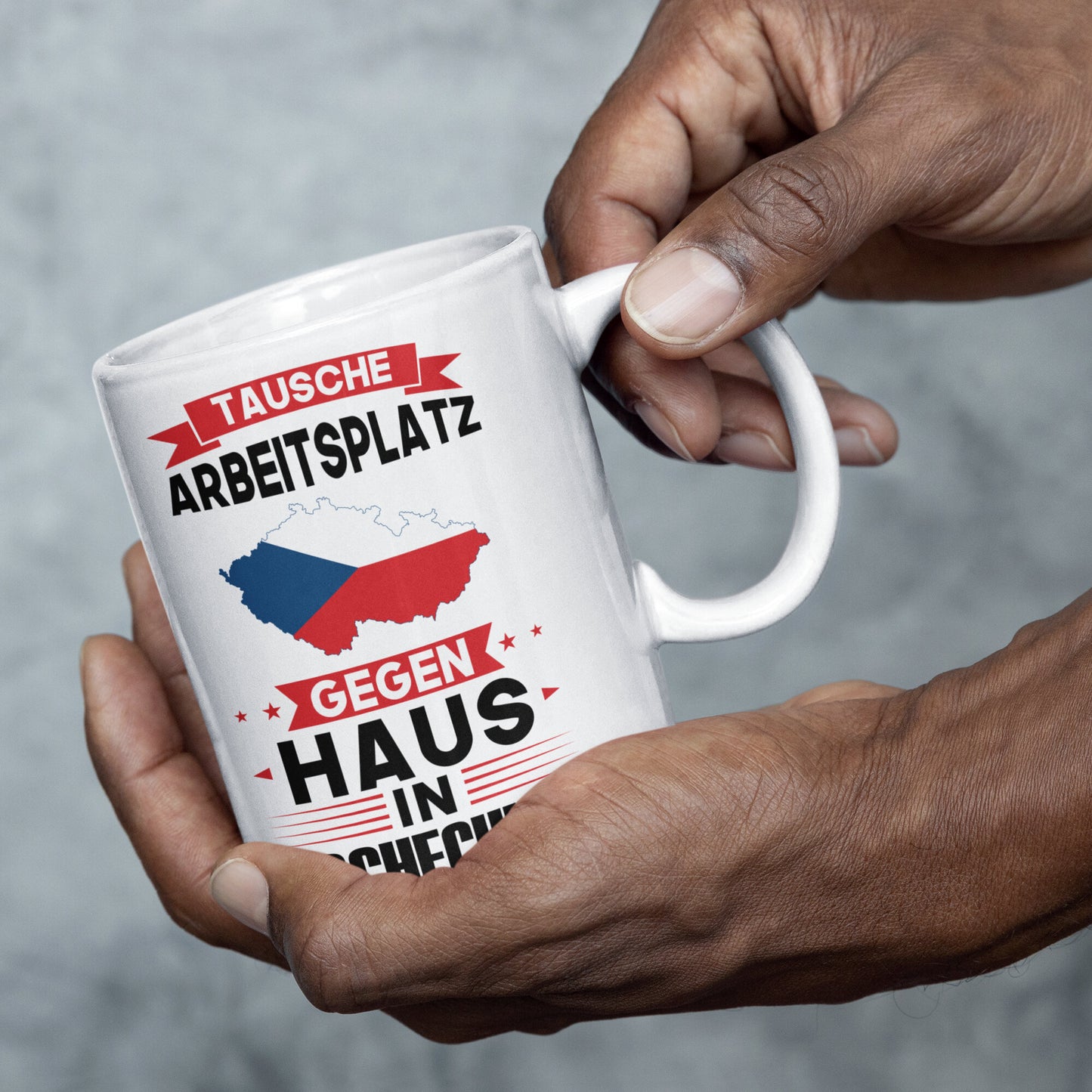 Tschechien Tasse | tausche Arbeitsplatz gegen Haus in Tschechien | Tschechisch