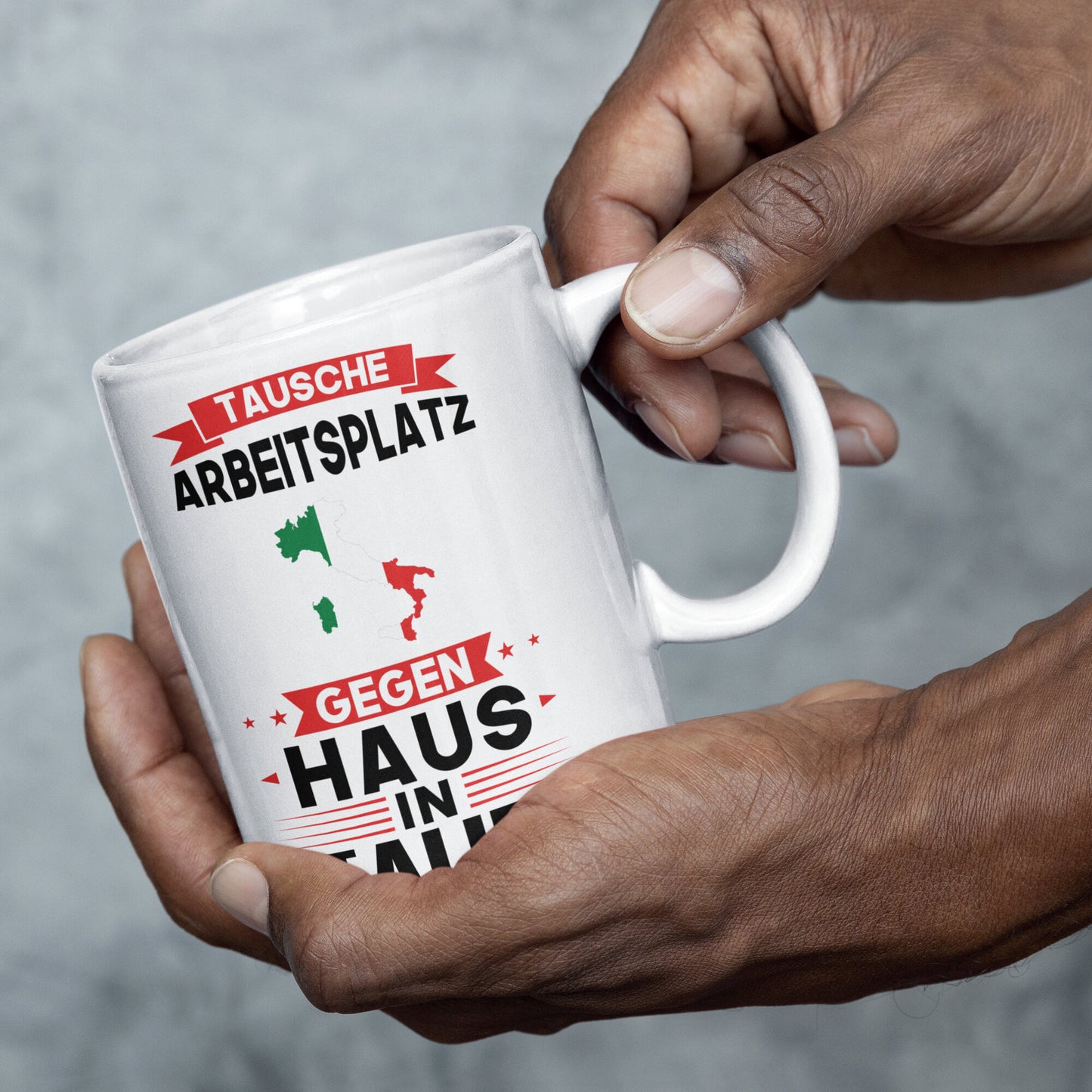 Italien Tasse | tausche Arbeitsplatz gegen Haus in Italien | itallienisch