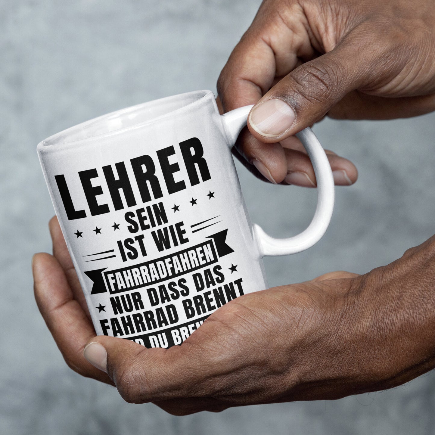 Lehrer Tasse | Lehrer sein ist wie Fahrradfahren