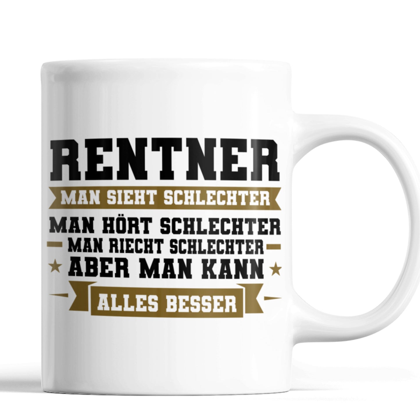 Rente Tasse | Rentner man sieht schlechter Rentner Rentenalter