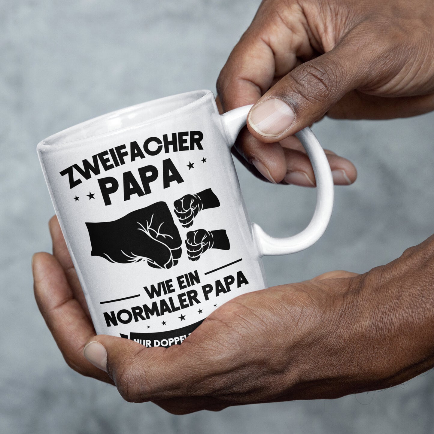Papa Tasse | Zweifacher Papa wie ein normaler Papa Vatertag