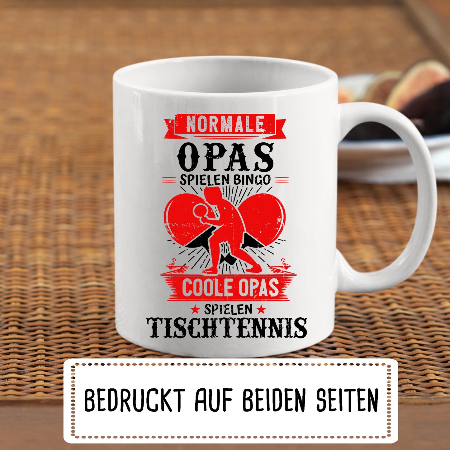 Tischtennis Tasse | normale Opas spielen Bingo coole Opas spielen Tischtennis |