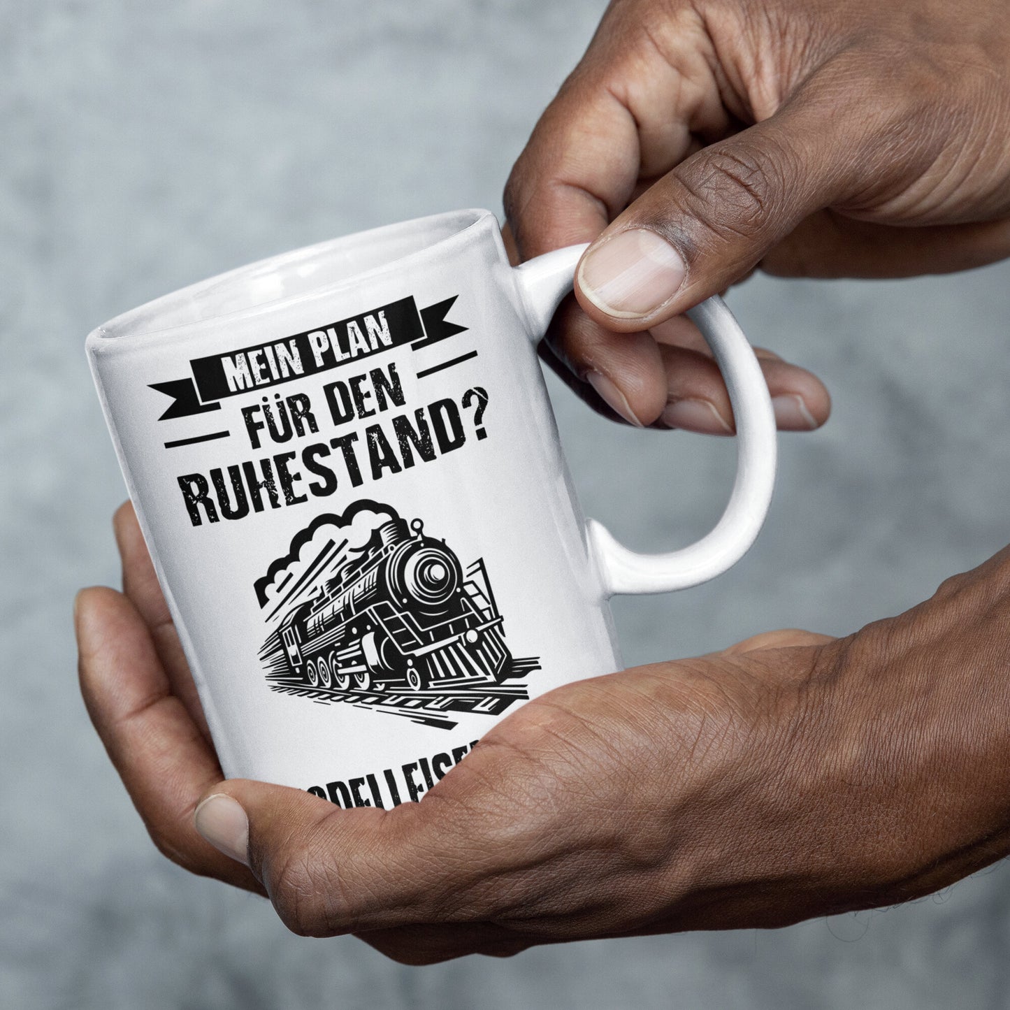 Eisenbahn Tasse | mein Plan für den Ruhestand? Modelleisenbahn