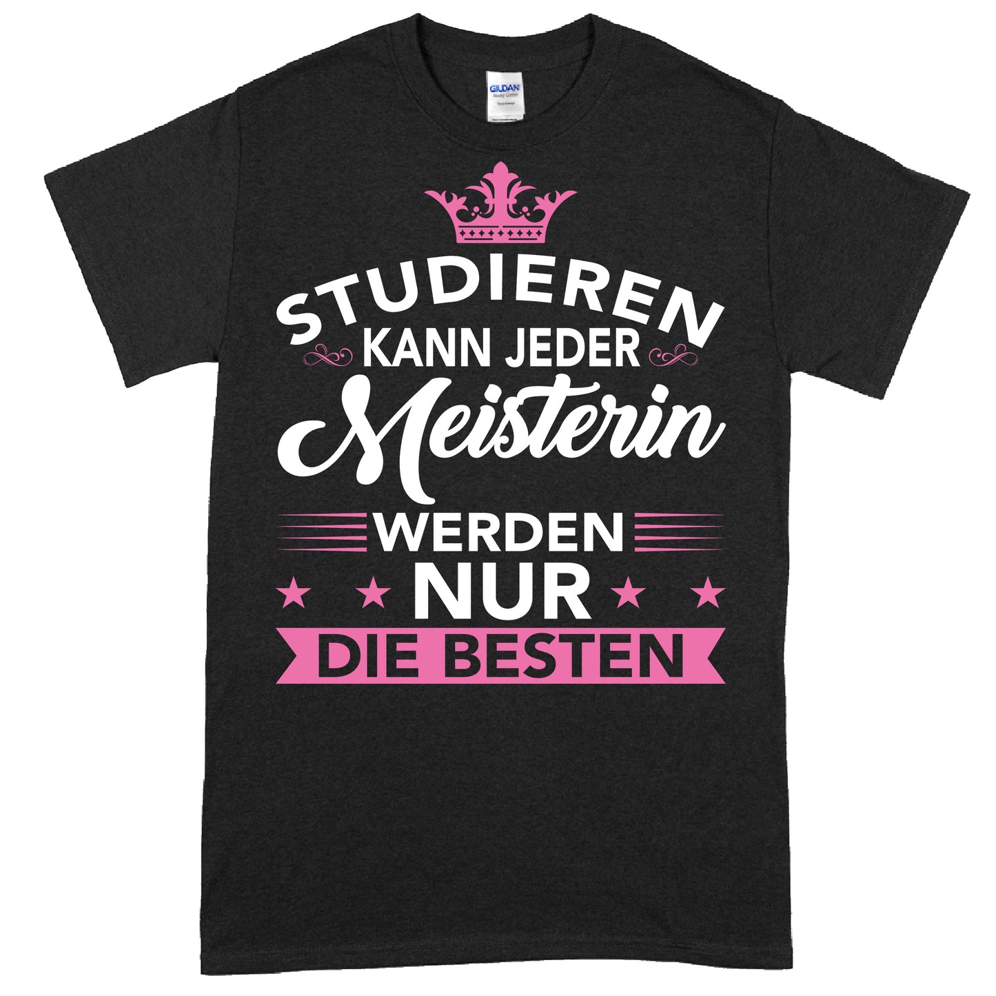 Design eines Shirts mit der Aufschrift 'Meisterin', ideal als Geschenk für Handwerkerinnen.