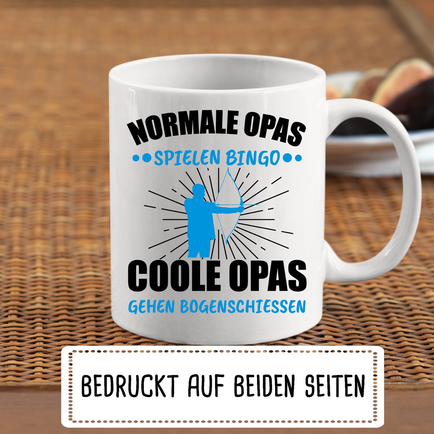 Bogenschießen Tasse | normale Opas spielen Bingo coole Opas gehen Bogenschiessen |