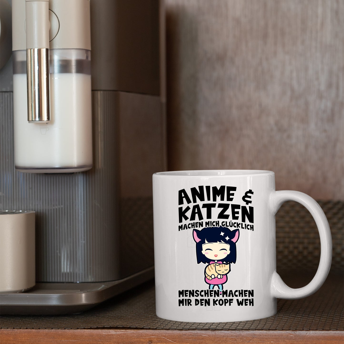Anime Tasse | Anime & Katzen machen mich glücklich |