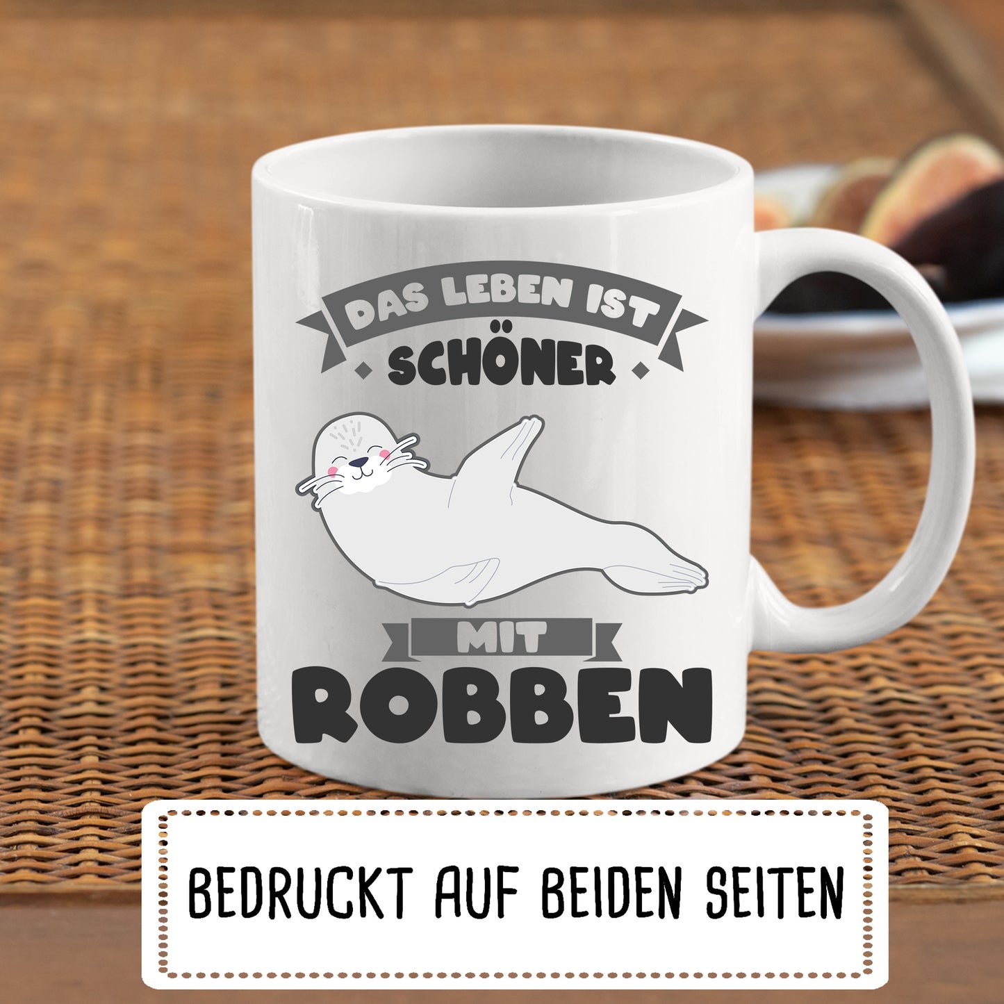 Robben Tasse |das Leben ist schöner mit Robben |