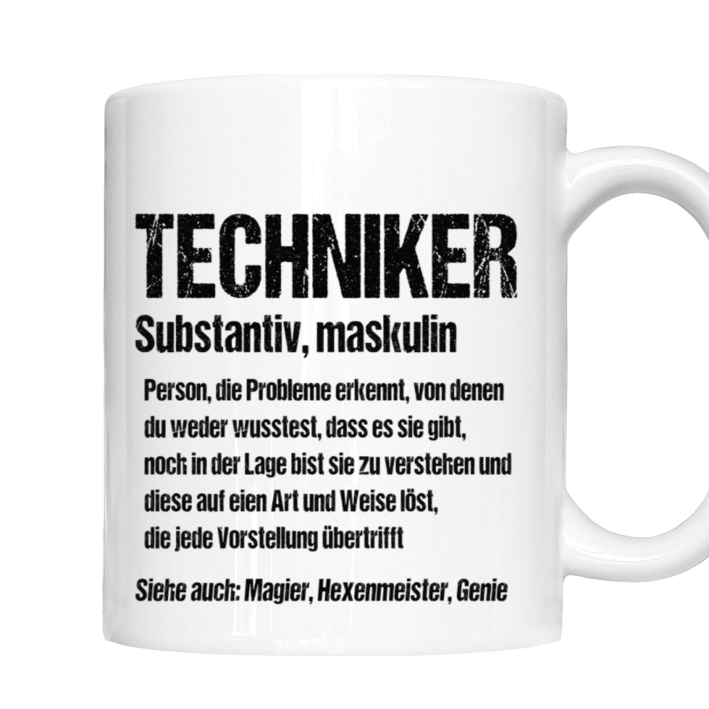 Techniker Tasse | Techniker Person, die Probleme erkennt |