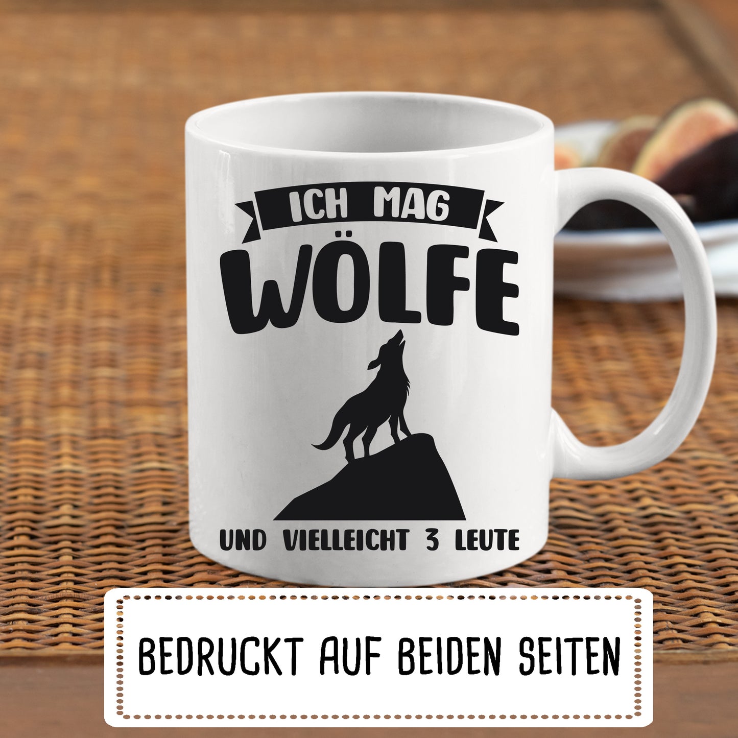 Wölfe Tasse | ich mag Wölfe und vielleicht 3 Leute |