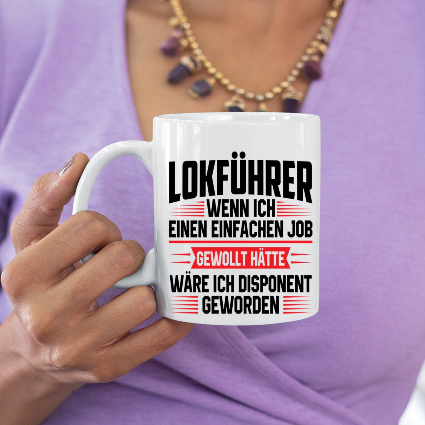 Eisenbahner Tasse | Lokführer nenn ich einen einfachen Job |