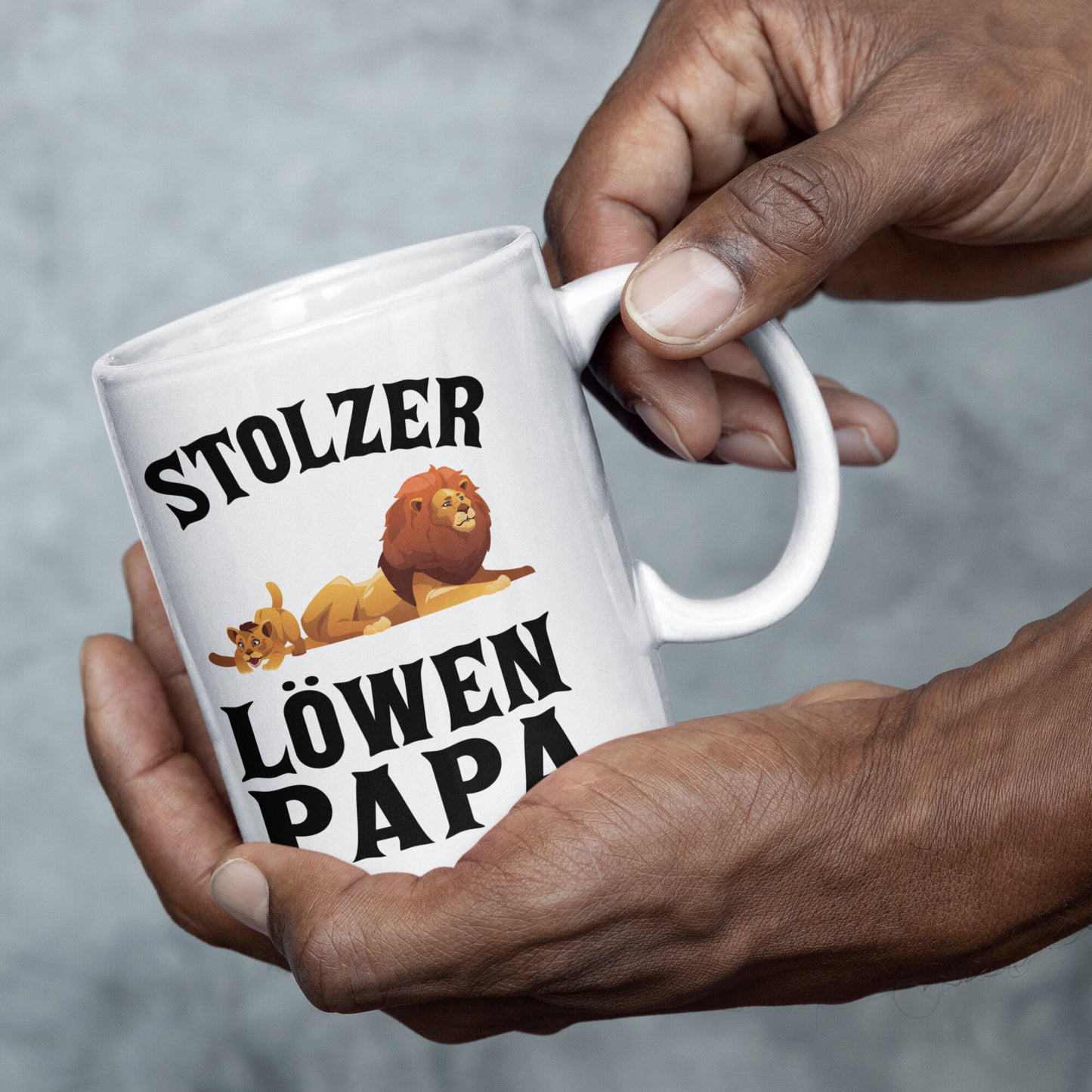 Löwen Papa Tasse Papa Geschenk Vater Tasse Löwen Papa