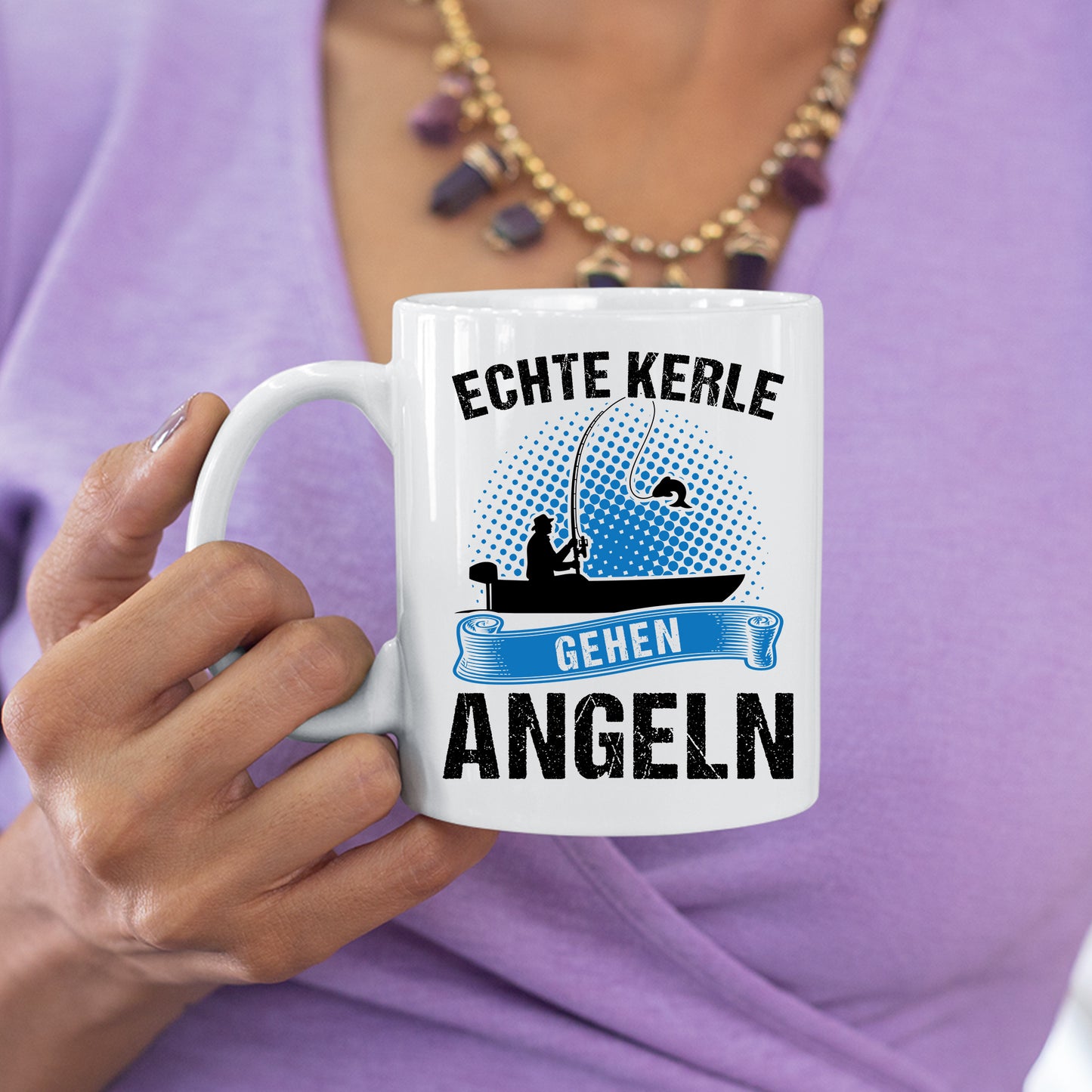 Angeln Tasse | echte Kerle gehen Angeln |