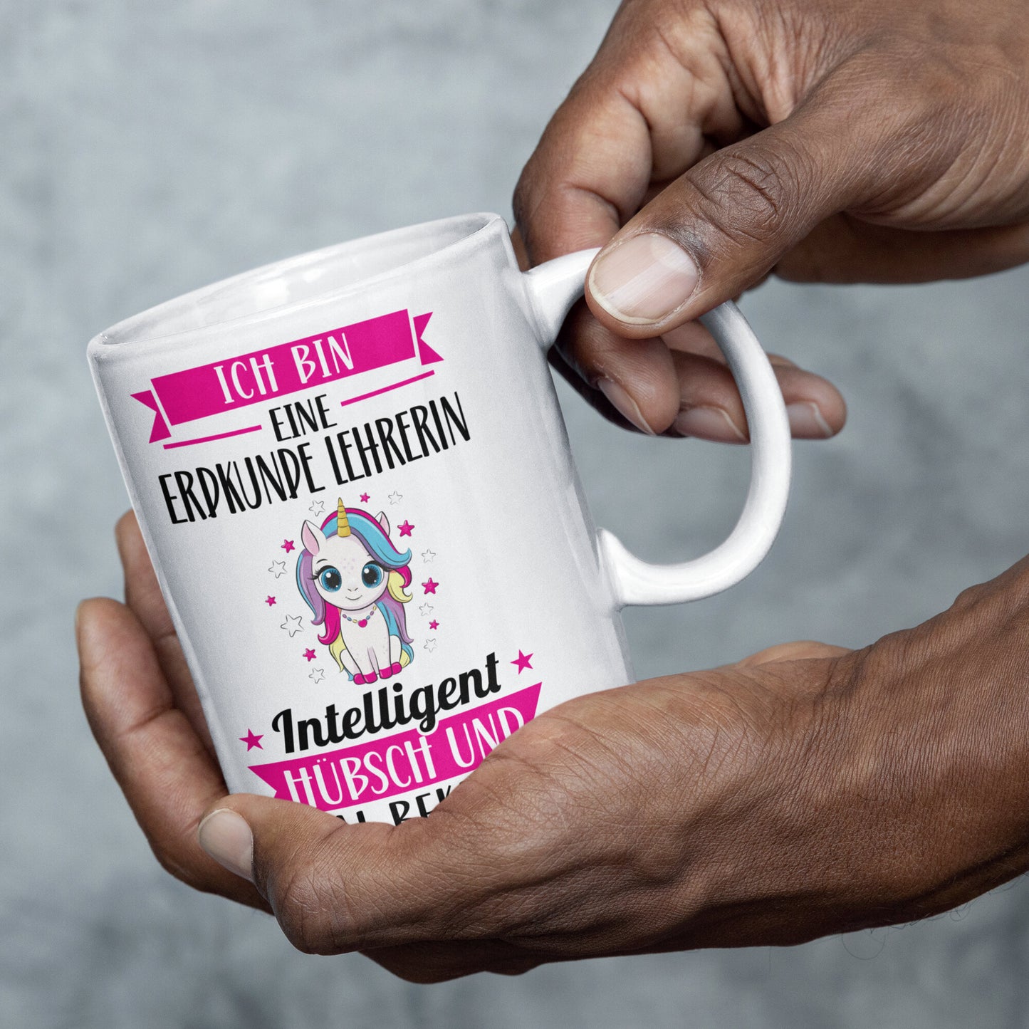 Erdkunde Lehrerin Tasse | ich bin eine Erdkunde Lehrerin intelligent hübsch