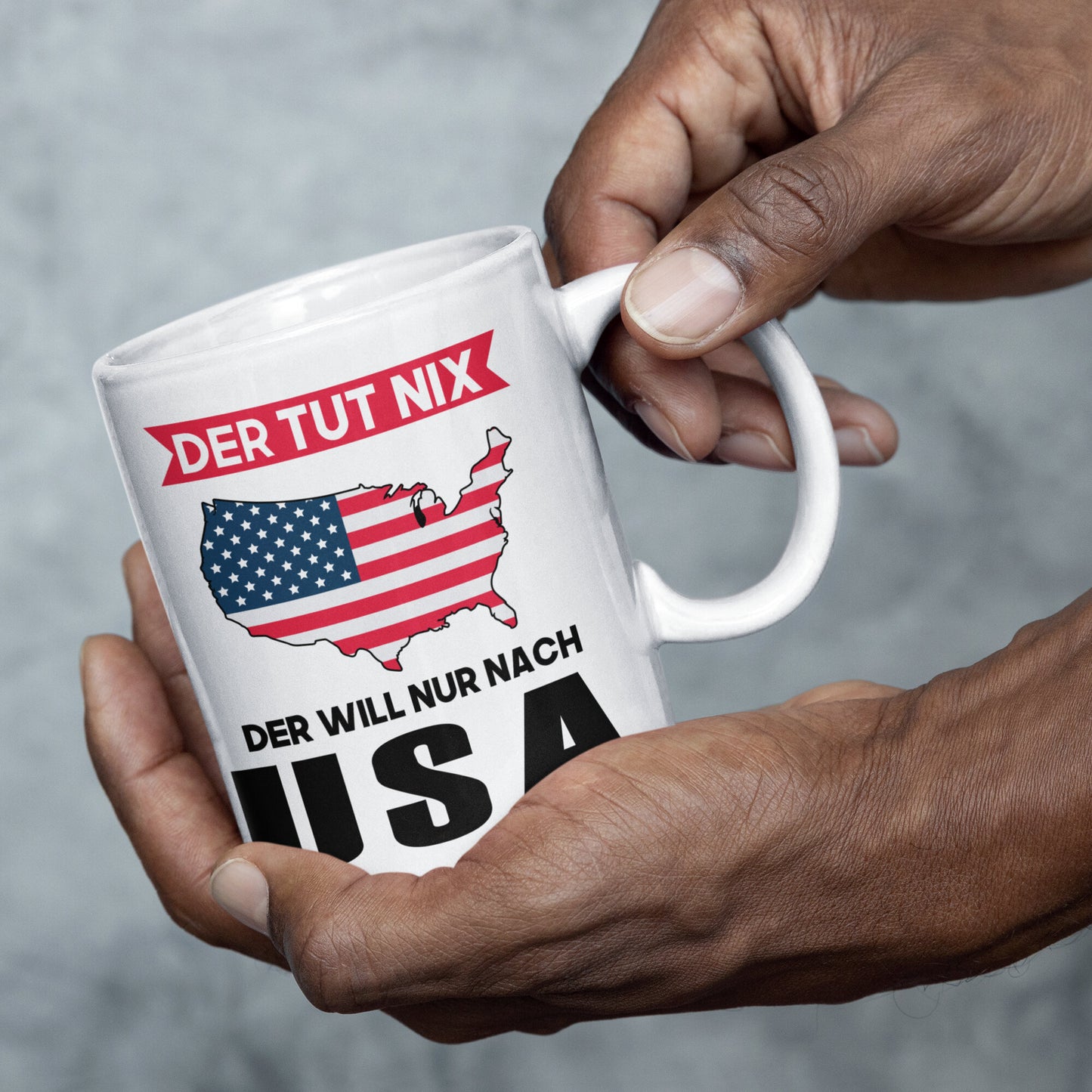 USA Tasse Americkan Geschenk Amerikanische Flagge der tut nix