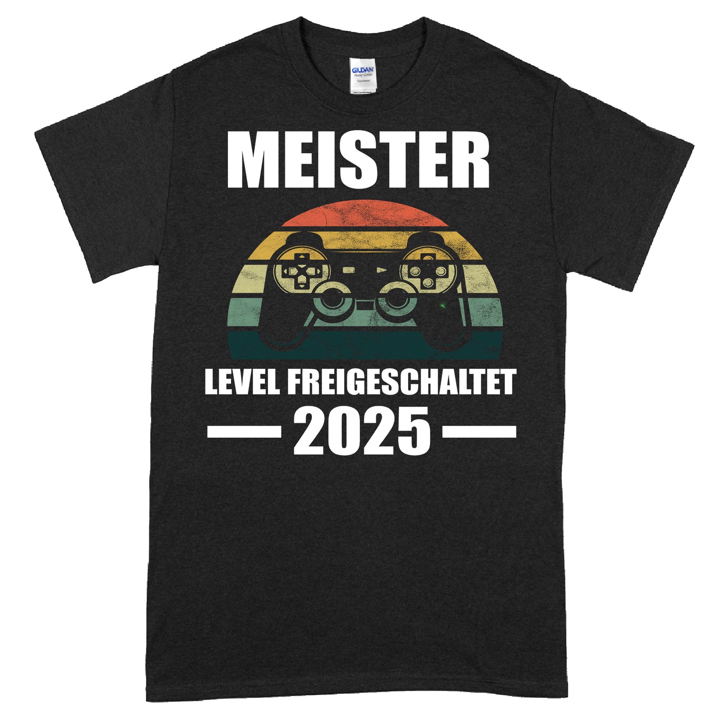 Meister Shirt mit der Aufschrift "Level freigeschaltet 2025 Meisterbrief"