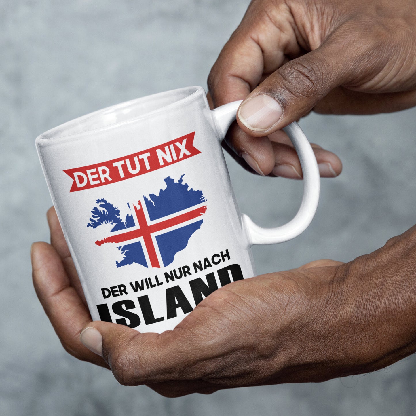 Island Tasse Isländisches Geschenk Isländischen Flagge der tut nix