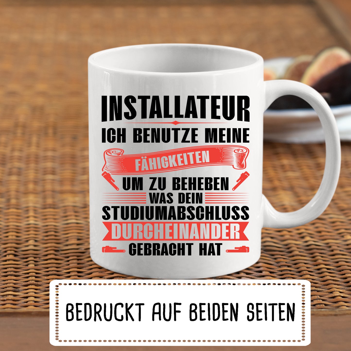 Klempner Tasse | Installateur ich benutze meine fähigkeiten um zu beheben |