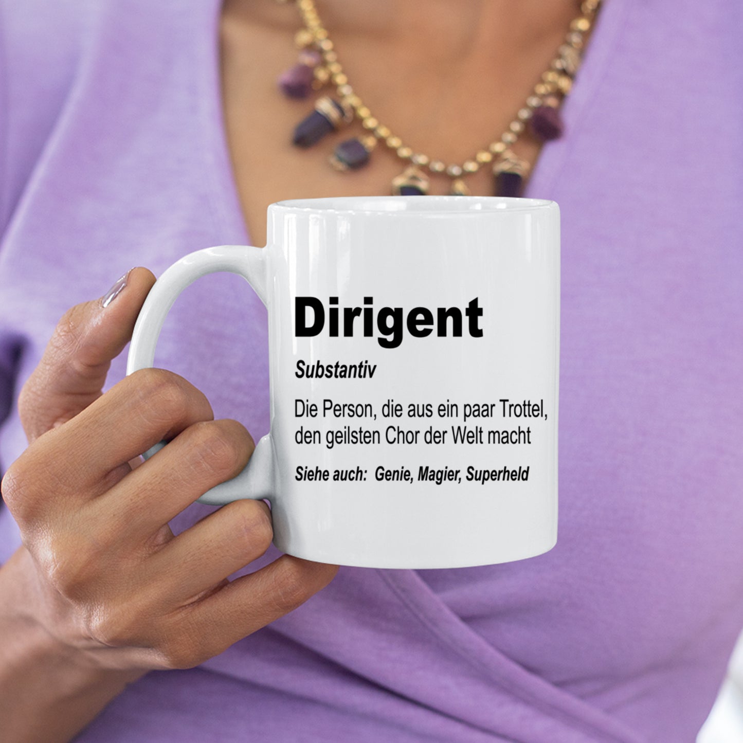 Dirigent Tasse | Dirigent Person, die aus paar Trottel |