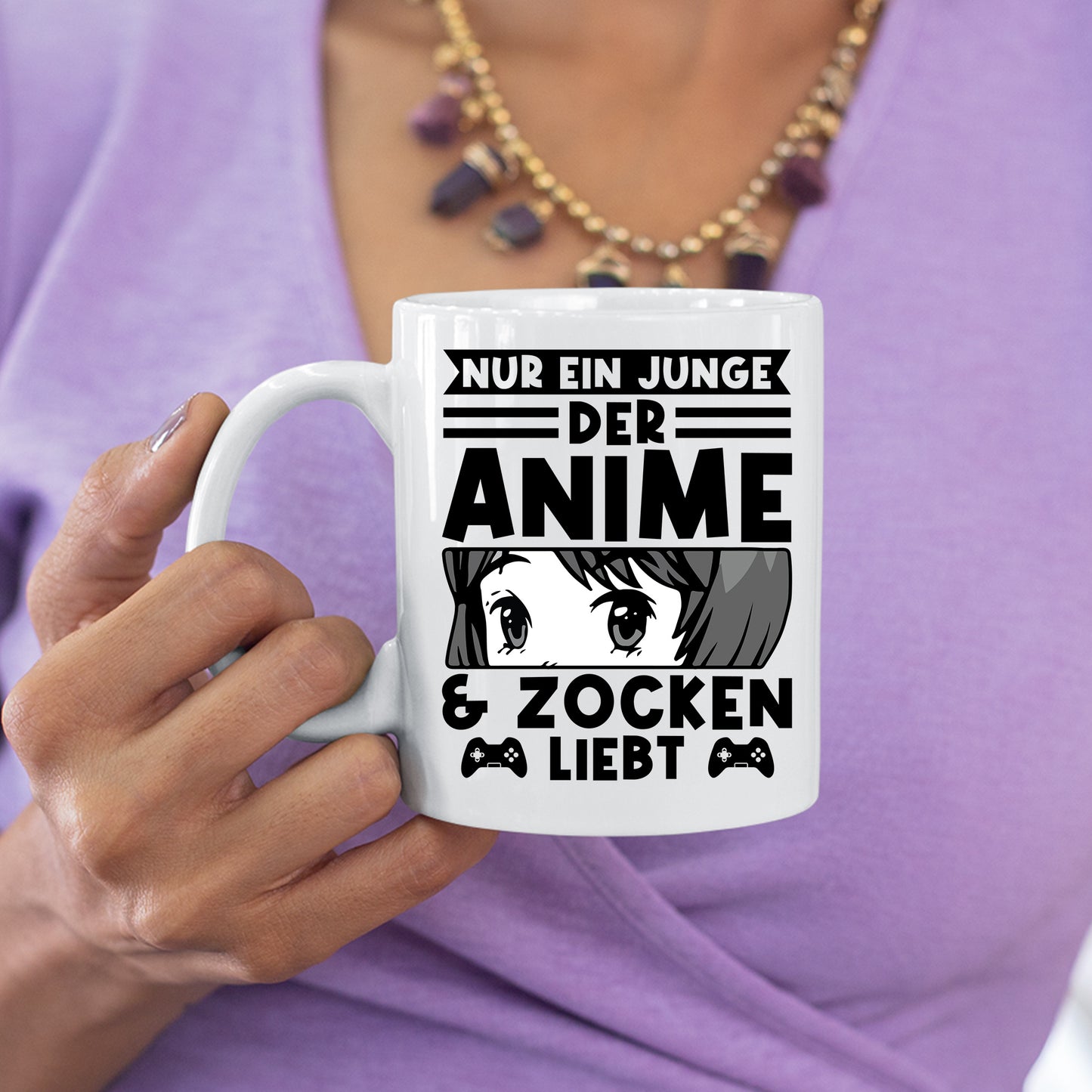 Anime Tasse | nur ein Junge das Anime & Zocken liebt |