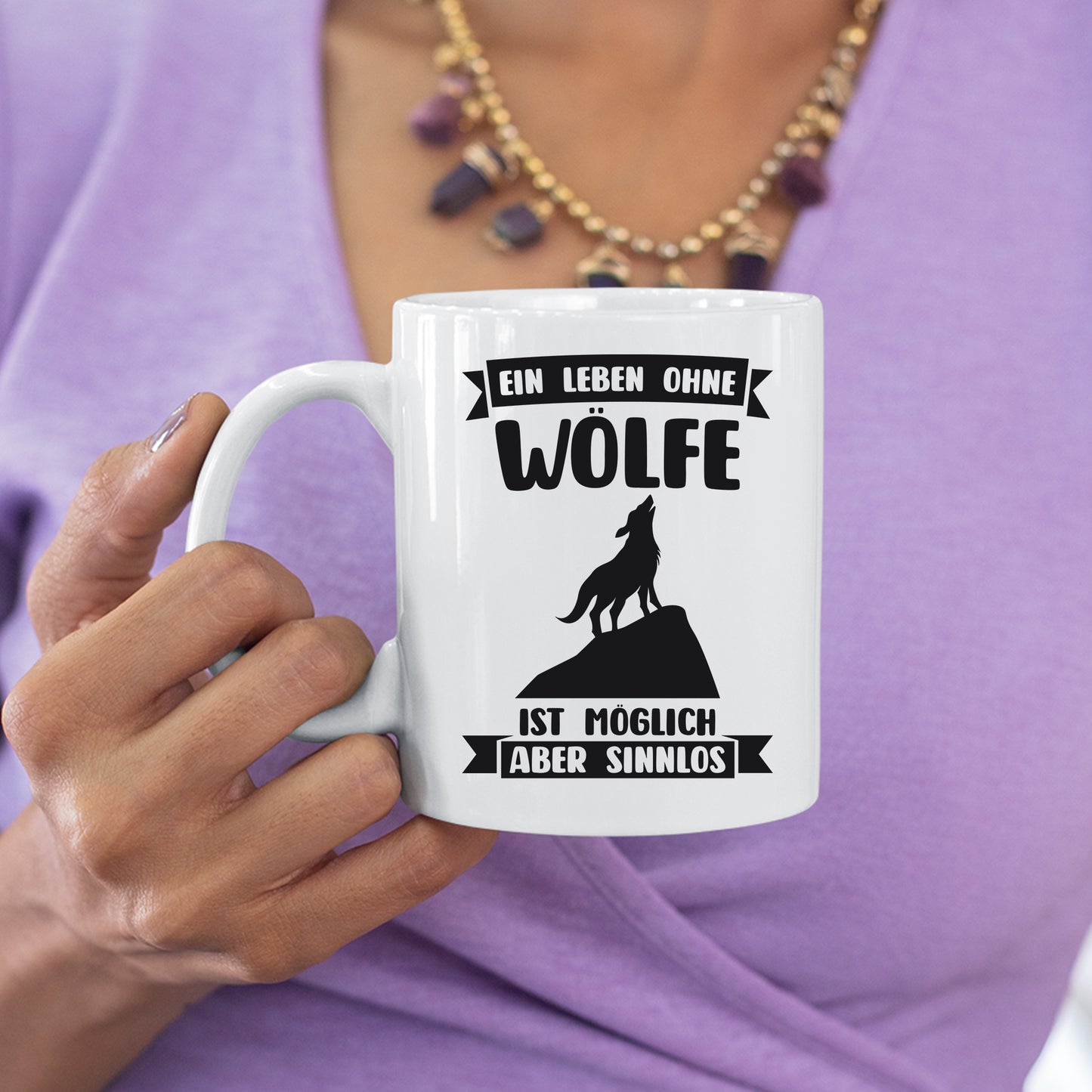 Wölfe Tasse | eine Leben ohne Wölfe ist möglich aber sinnlos |