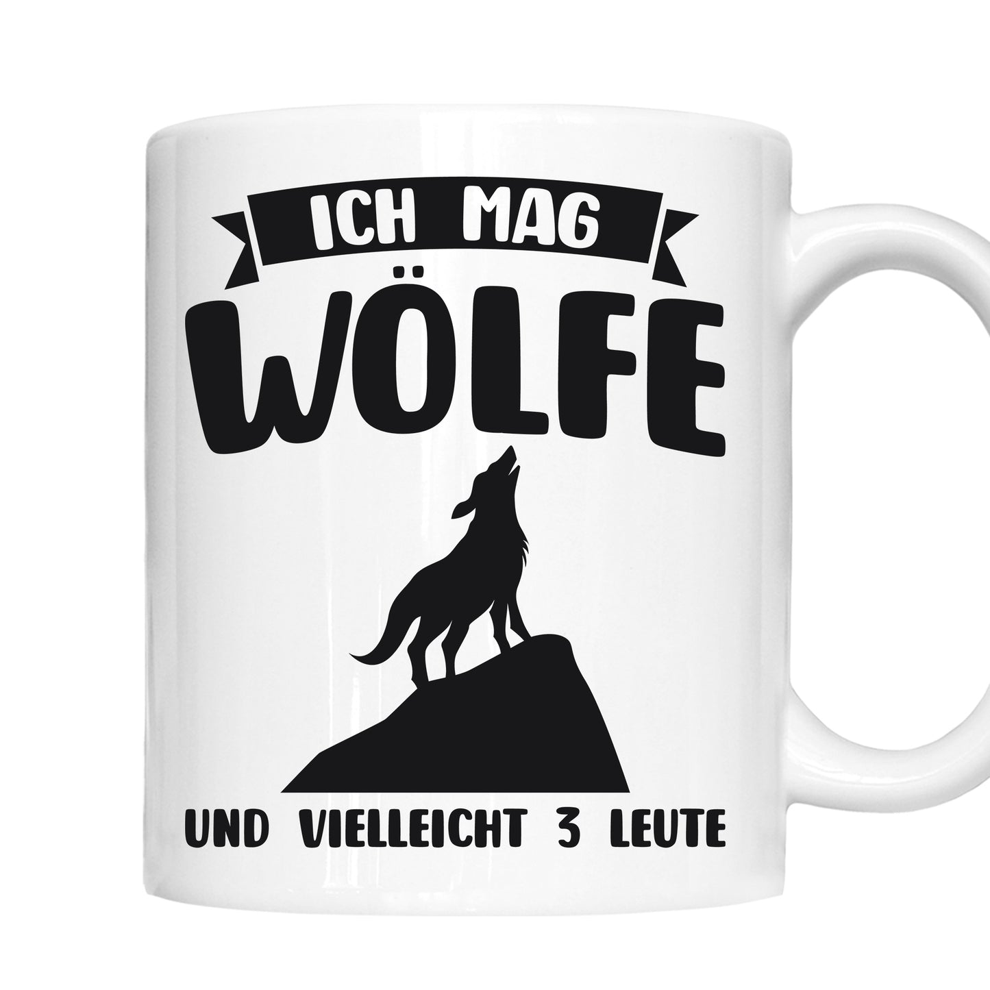 Wölfe Tasse | ich mag Wölfe und vielleicht 3 Leute |
