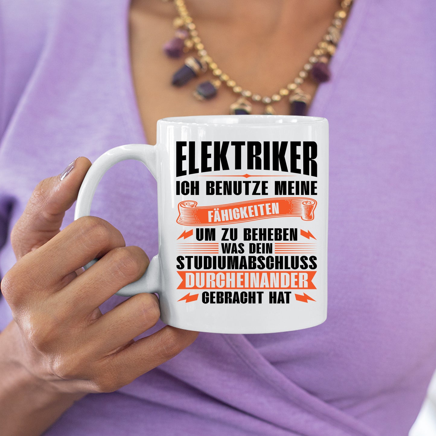Elektriker Tasse | Elektriker ich benutze meine fähigkeiten um zu beheben |