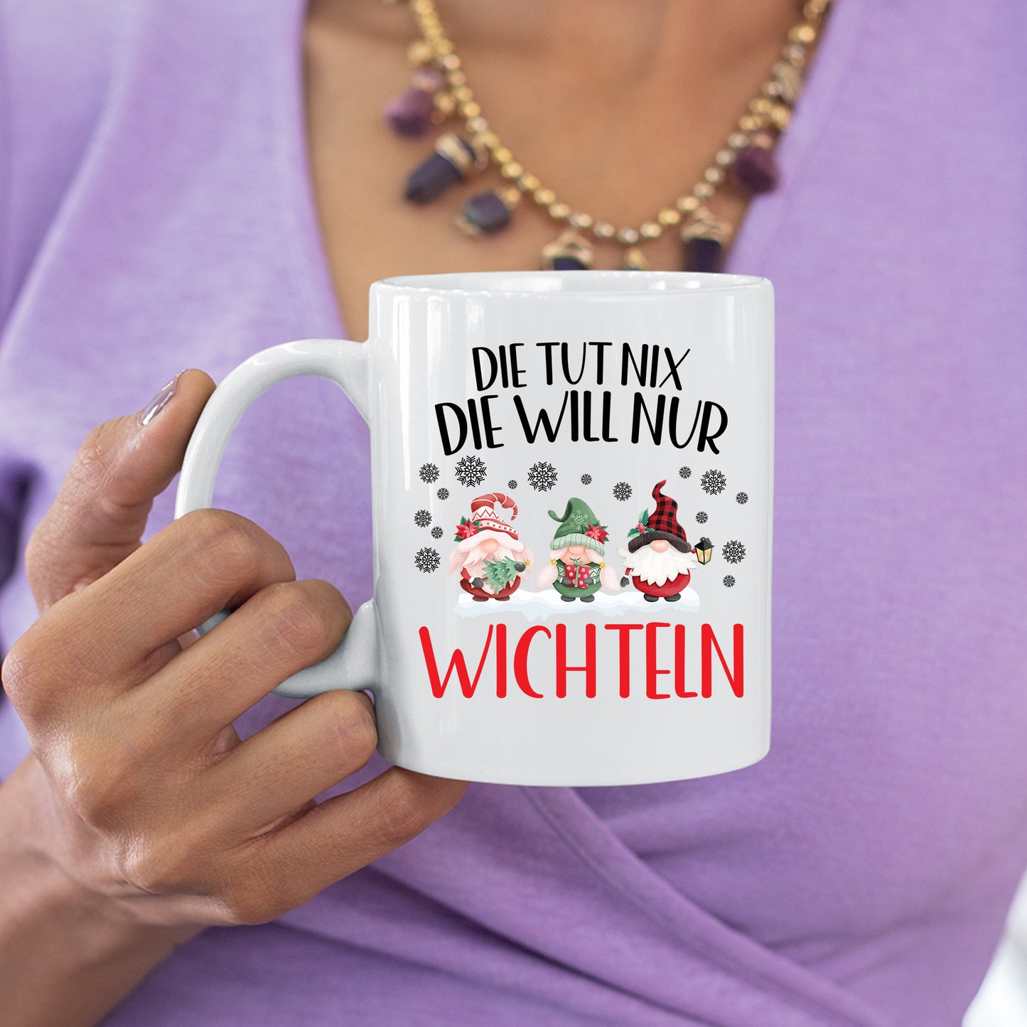 weihnachten Tasse | die tut nix die will nur Wichteln |