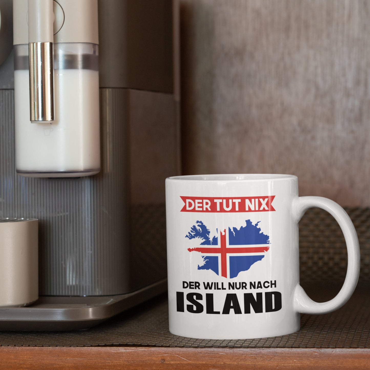Island Tasse Isländisches Geschenk Isländischen Flagge der tut nix