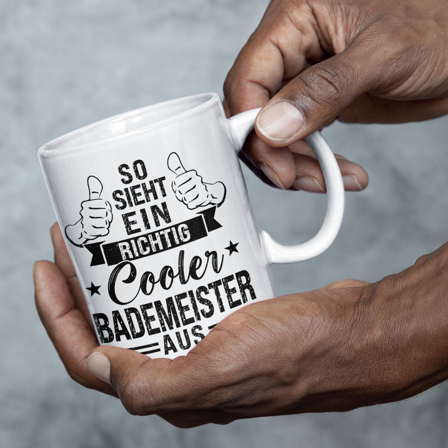 Bademeister Tasse | so sieht ein richtig cooler Bademeister aus